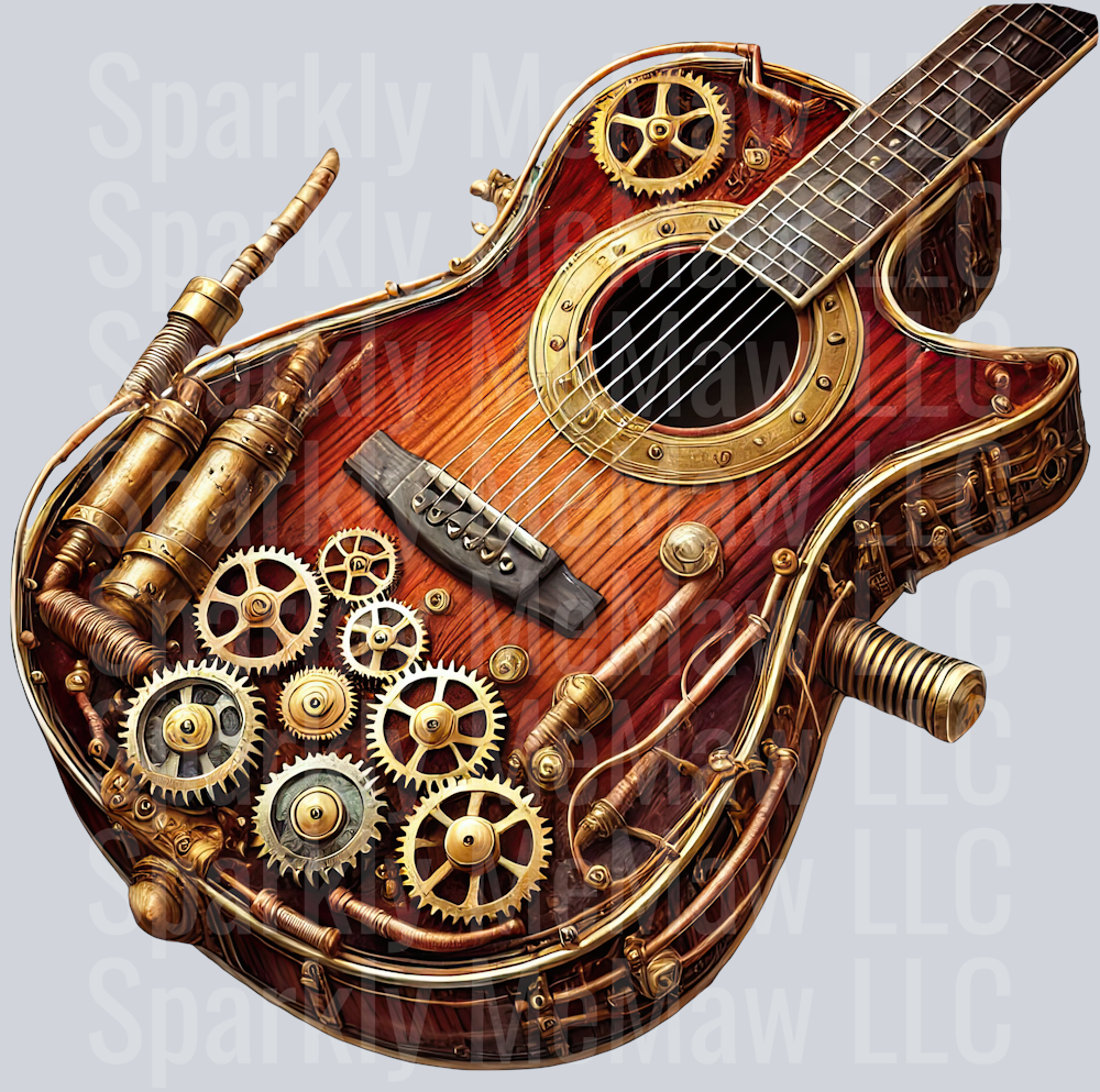 Musical Steampunk UV DTF Clip art Decal 31