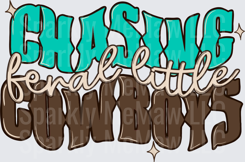 Chasing Feral Little Gumdrops Typography Design UV DTF Decal