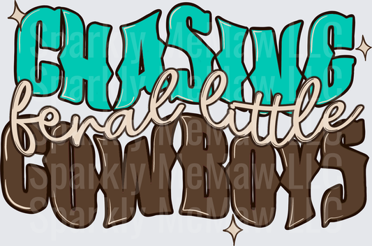 Chasing Feral Little Gumdrops Typography Design UV DTF Decal
