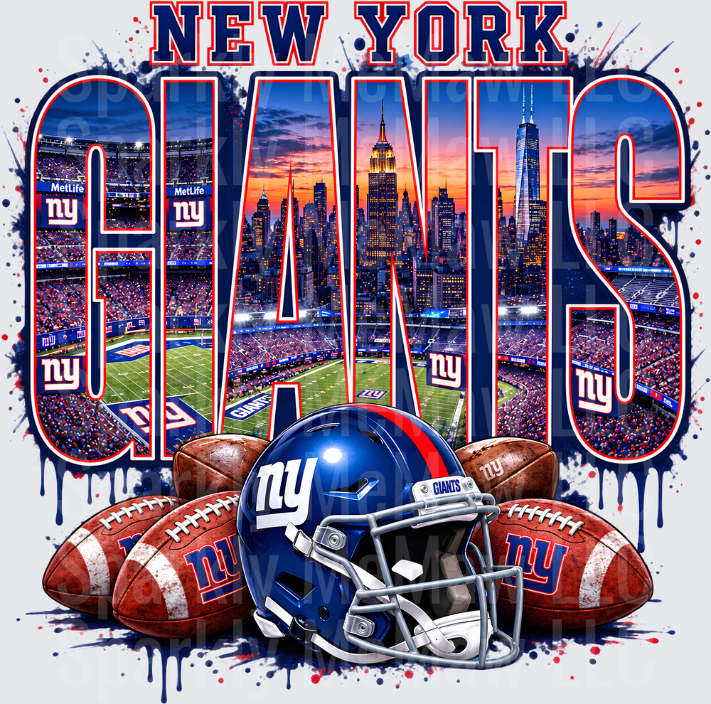 New York Giants NFL UV DTF Decal