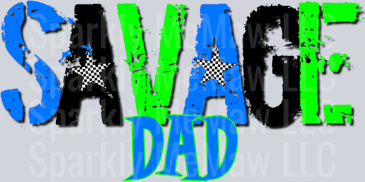 savage dad UV DTF Decal