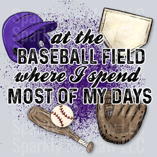 At the Baseball Field 3 UV DTF Decal