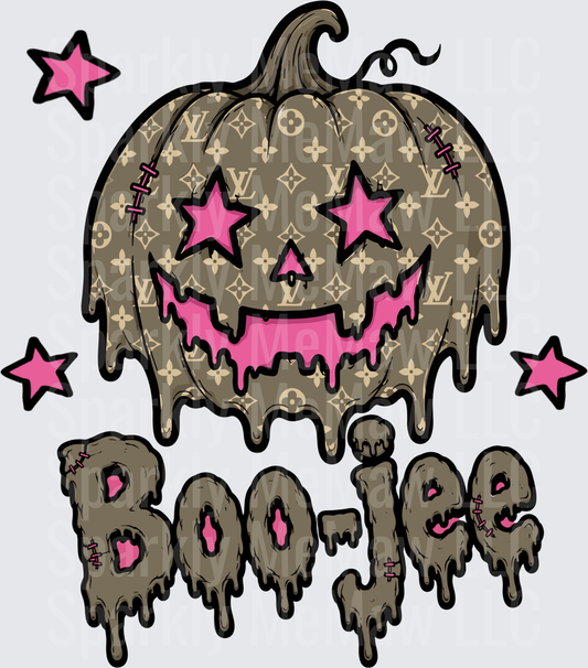 Boo-Jee LV Pumpkin Halloween UV DTF Decal