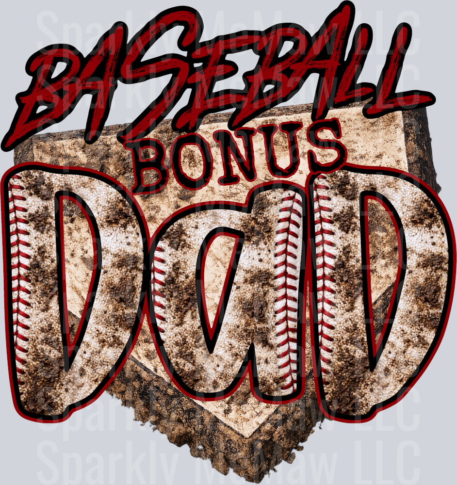 Baseball Bonus Dad UV DTF Decal
