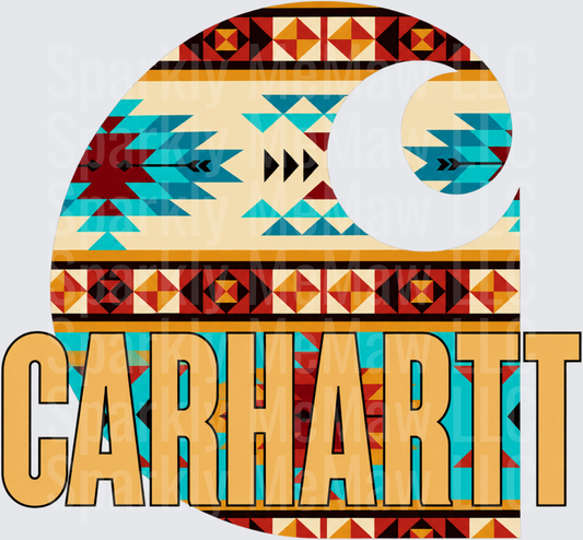 ch Aztec Native Pattern UV DTF Decal