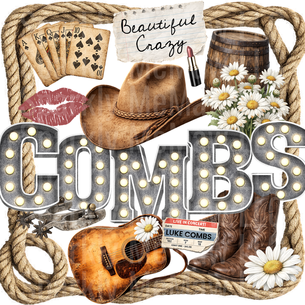 Combs Western UV DTF Decal