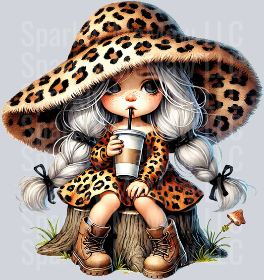 15 Leopard Print Gnome Girls Clipart Decal