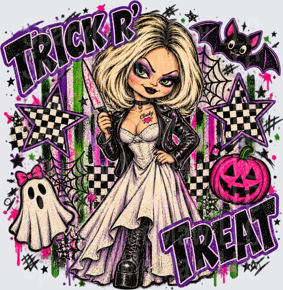 Bride of Chucky Trick r Treat this is a UV DTF Decal