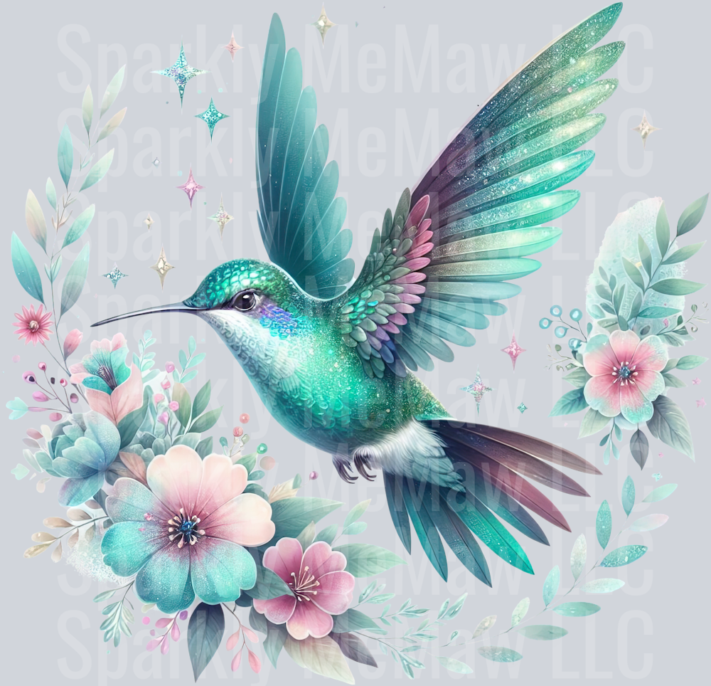 50 Hummingbird Clip Art UV DTF Decal