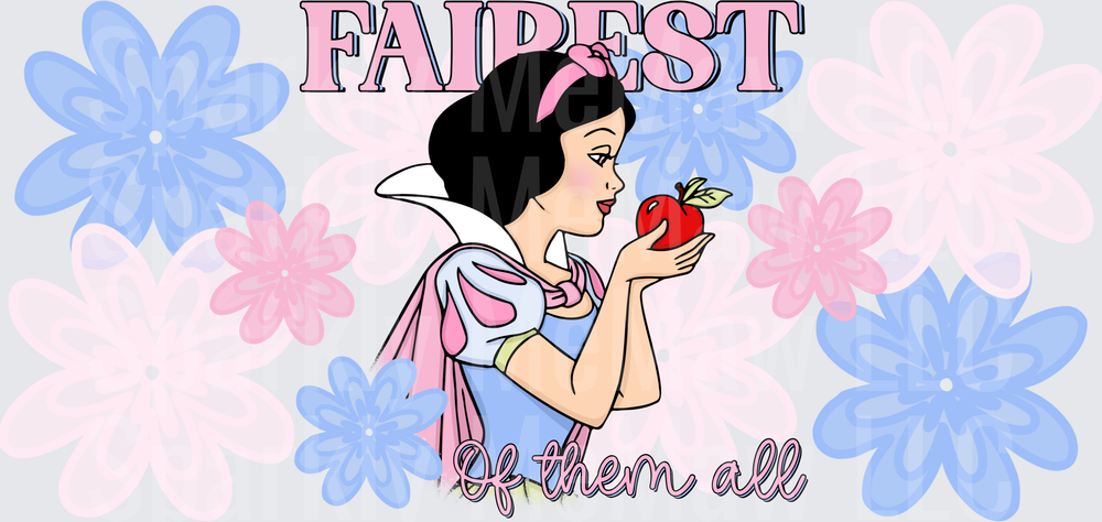 Snow White Fairest Of Them All UV DTF 16 OZ Wrap