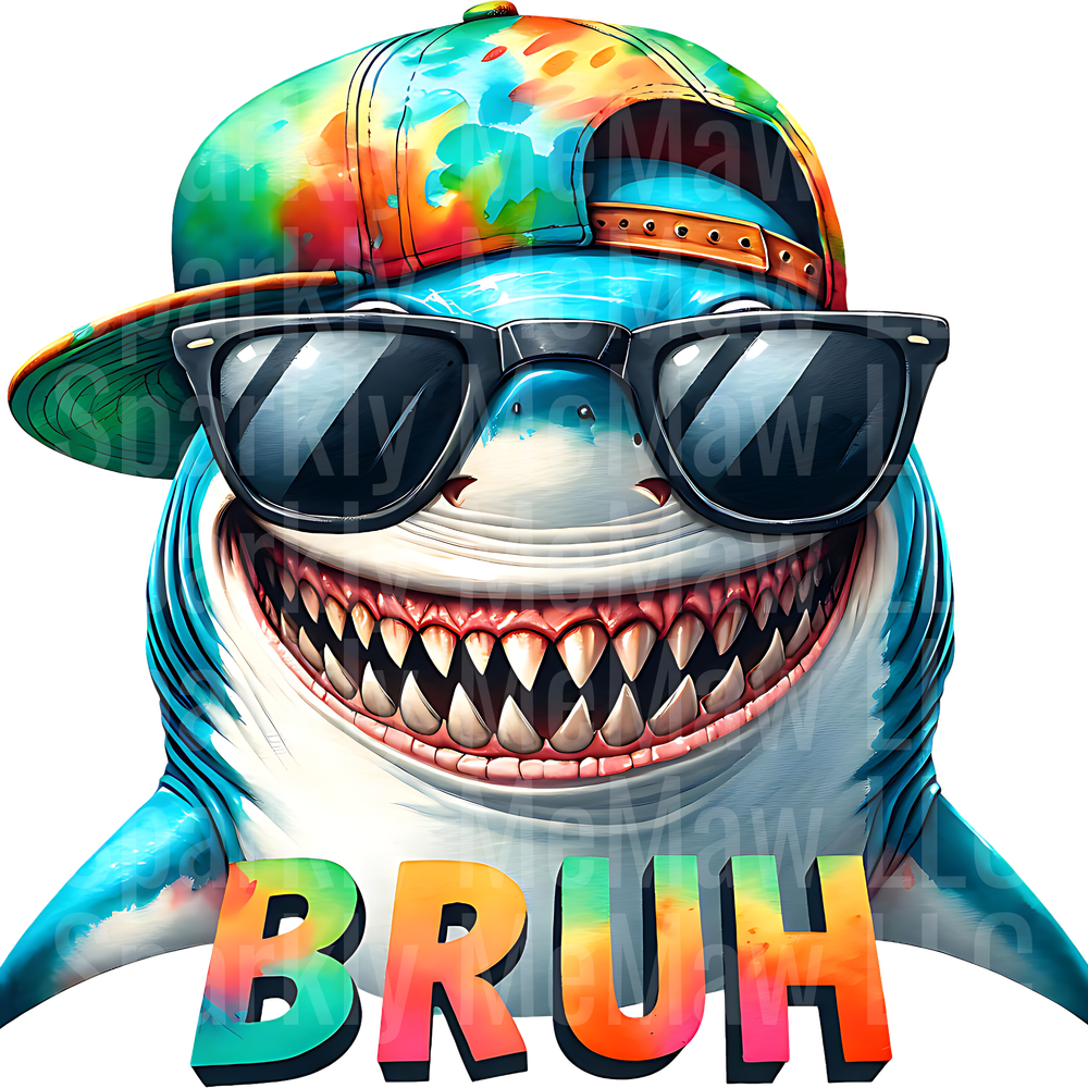 Bruh Shark UV DTF Decal