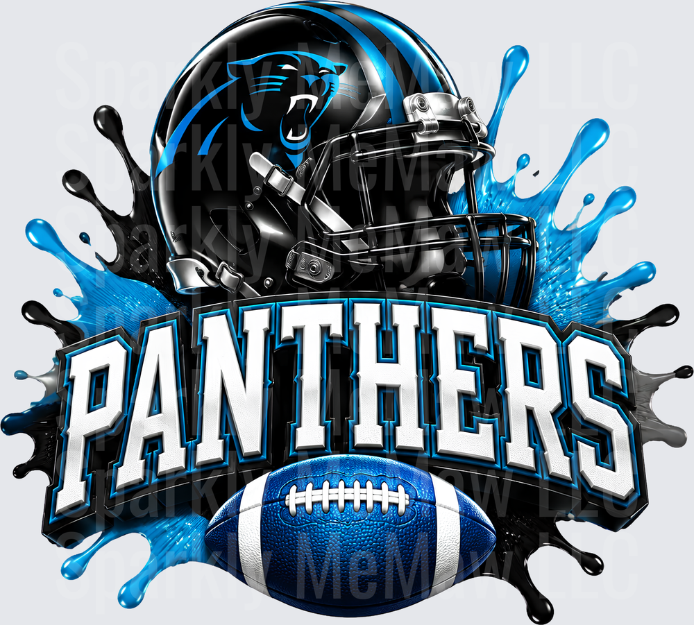 Carolina Panthers Helmet Splash UV DTF Decal