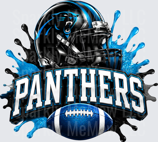 Carolina Panthers Helmet Splash UV DTF Decal