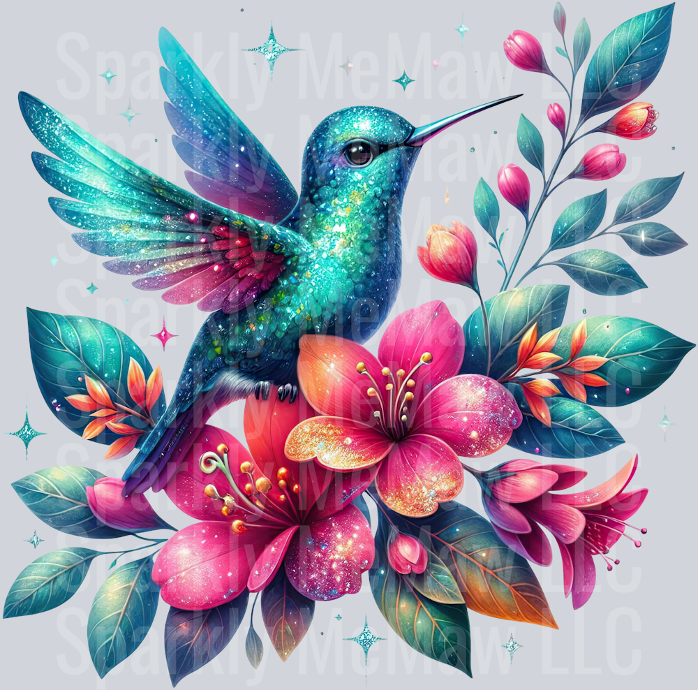 44 Hummingbird Clip Art UV DTF Decal