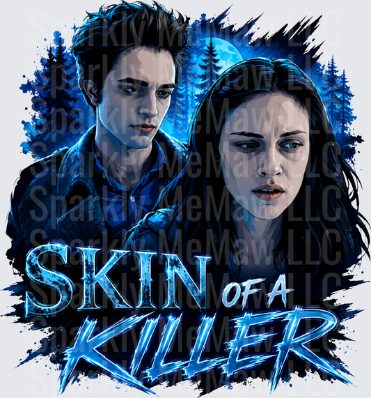 Twilight Edward and Bella Skin of a Killer Moonlit Forest DTF Transfer for fabrics