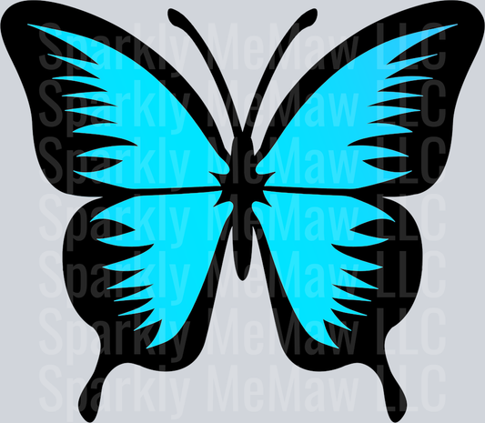 Colorful Butterfly Clipart Decal  12