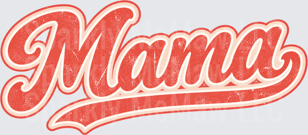 Retro Mama Script UV DTF Decal
