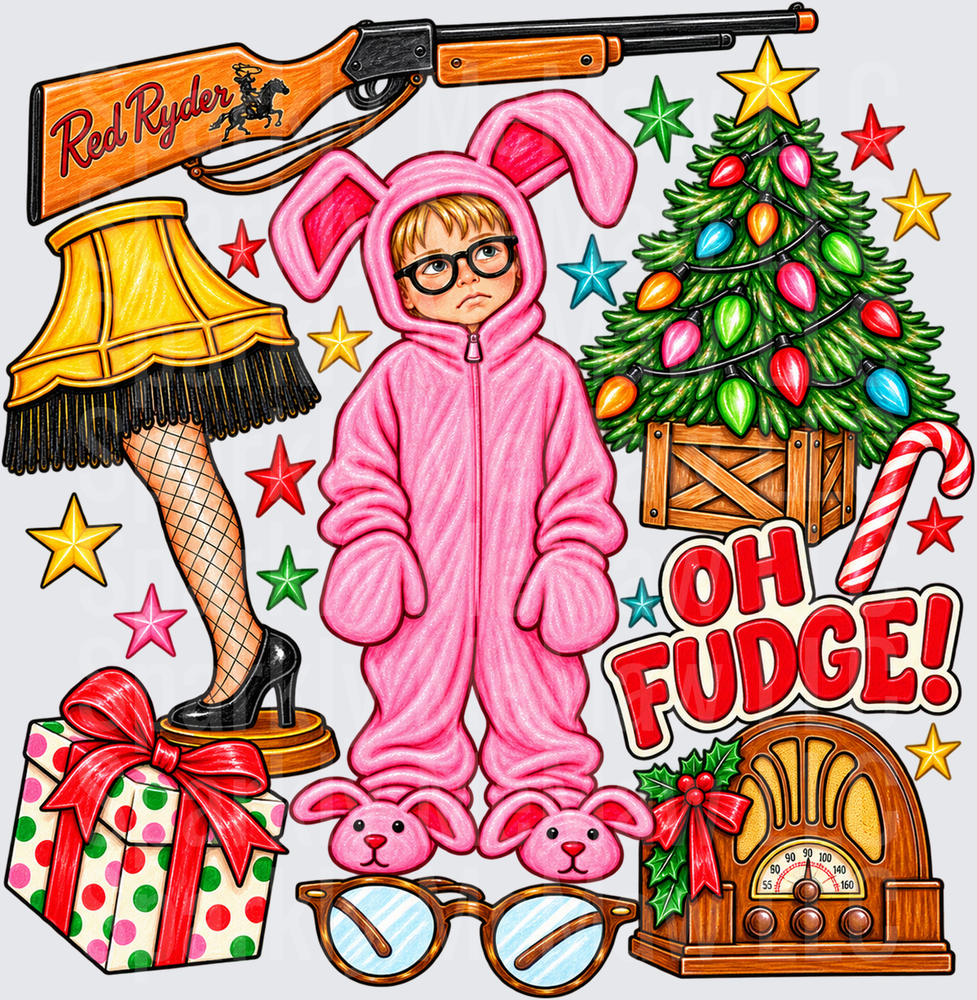 A Christmas Story Oh Fudge this is a UV DTF Decal