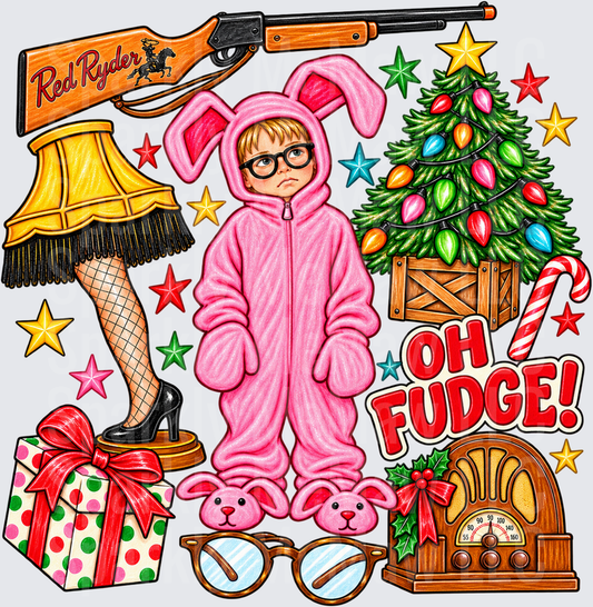 A Christmas Story Oh Fudge this is a UV DTF Decal