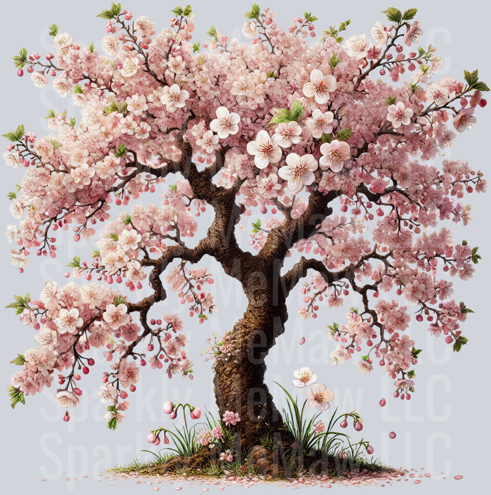 18 Cherry Blossoms set 2 UV DTF Clip Art Decal