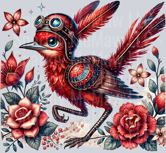 Red Road Runner SteamPunk UV DTF Decal 27