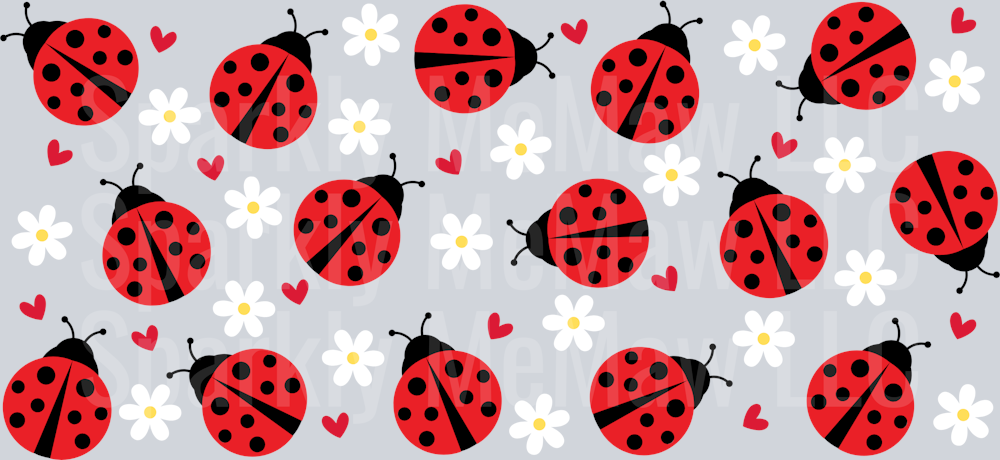 Lady Bug 16 oz UV DTF Wrap