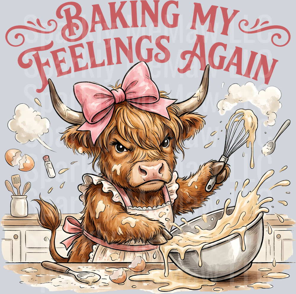 Baking my feelings again 2 DTF Transfer (Fabrics)