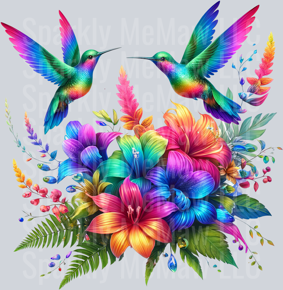 20 Hummingbird Clip Art UV DTF Decal