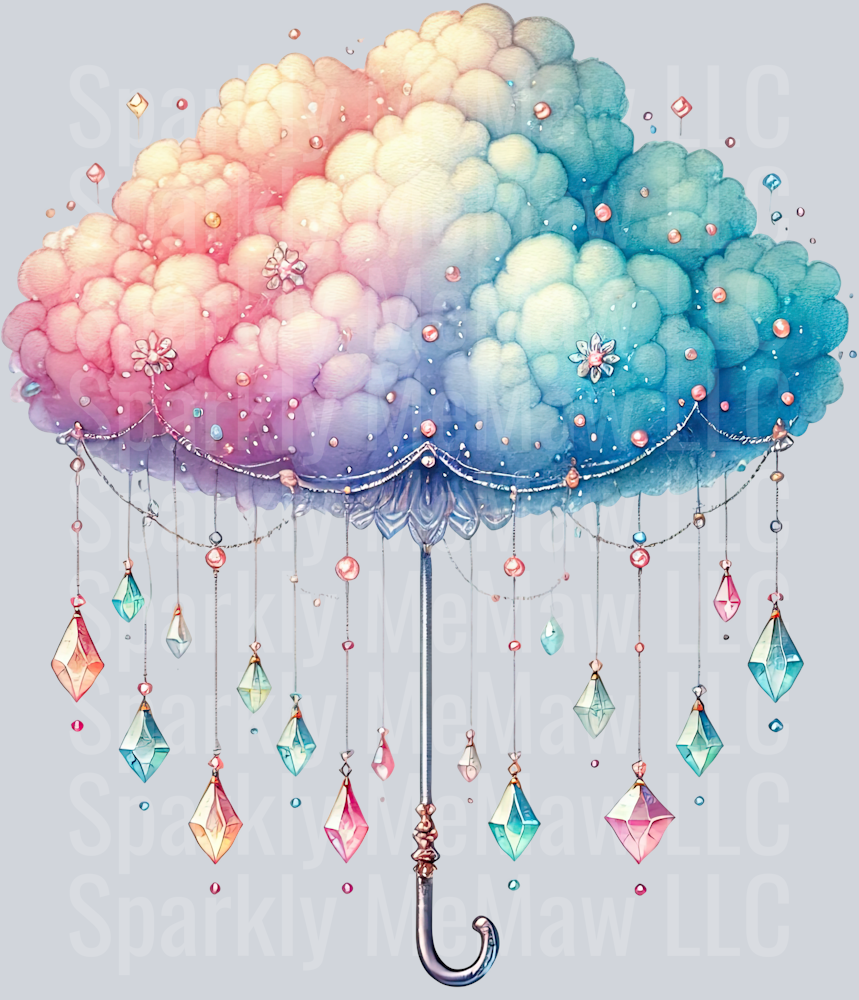 21 April Showers UV DTF Clip art Decal