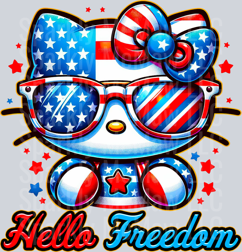 Hello Freedom DTF Transfer