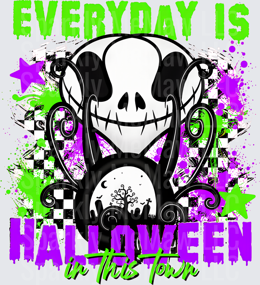 Everyday Is Halloween Town Jack UV DTF Decal