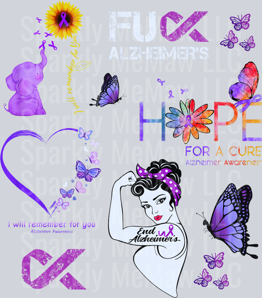 Alzheimer's UV DTF Element Sheet