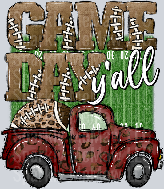 Game Day yall UV DTF Decal