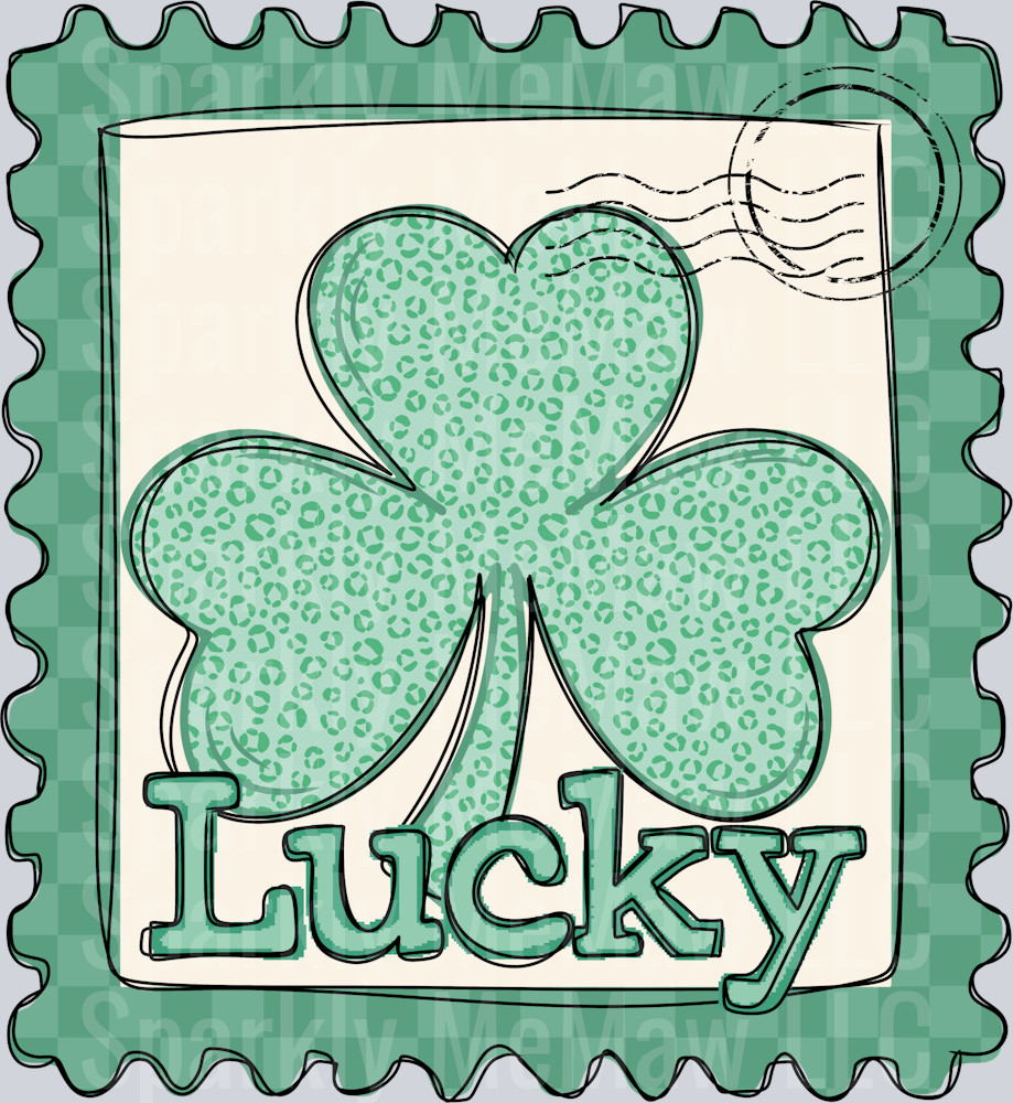 Lucky stamp UV DTF Decal