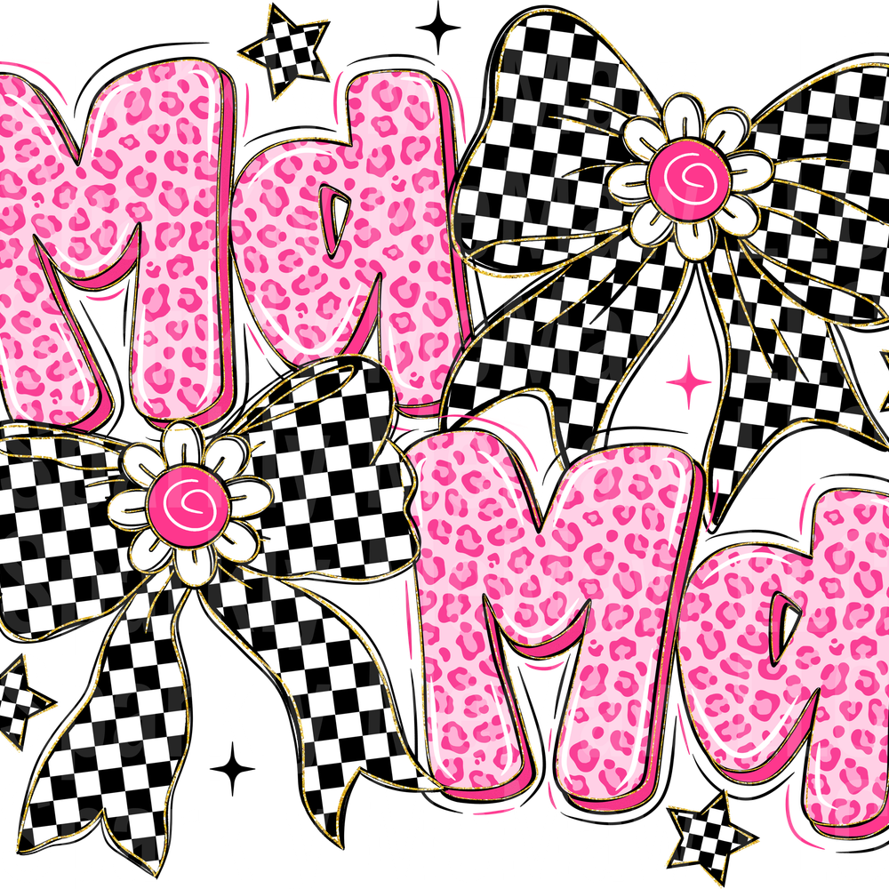 Retro Pink Leopard Mama Coquette UV DTF DECAL