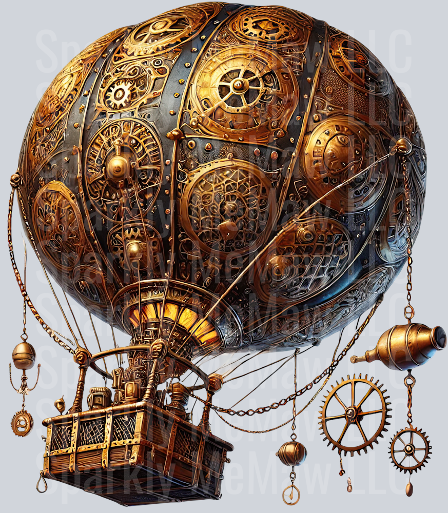 Steampunk Clip Art UV DTF Decal 20