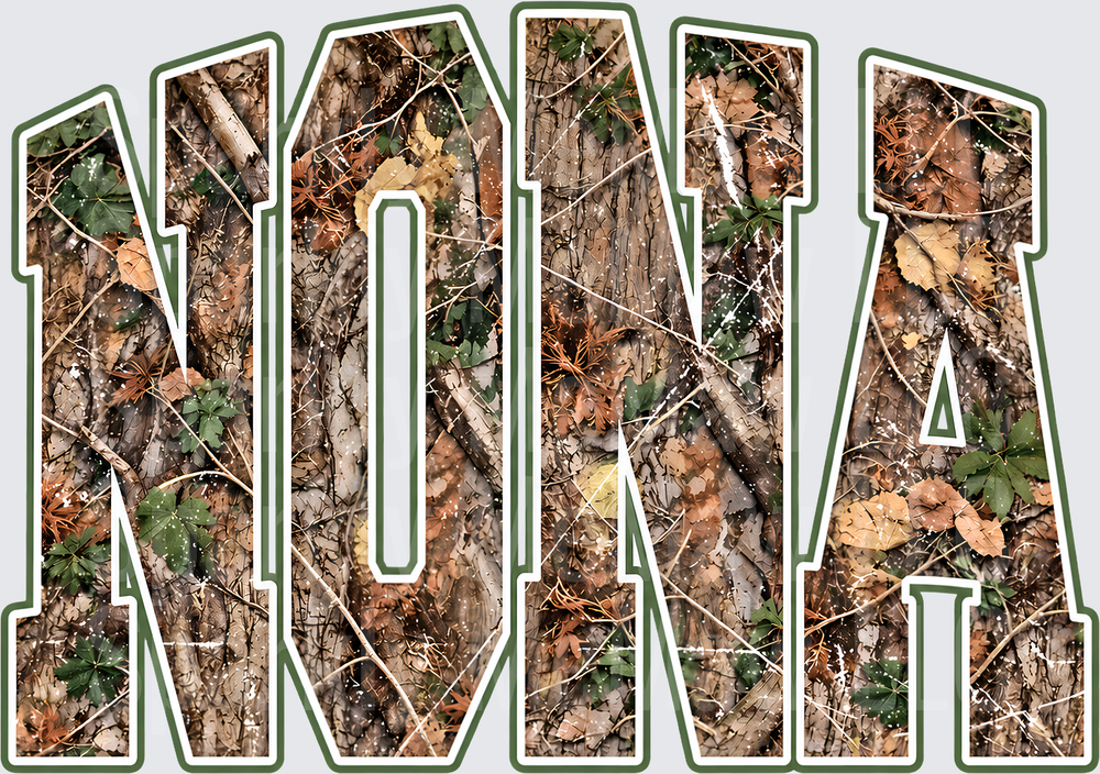NONA Realtree Camo Bold Letters UV Decal Decal