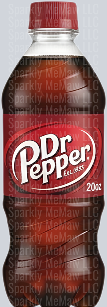 Dr Pepper Soda Bottle UV DTF Decal