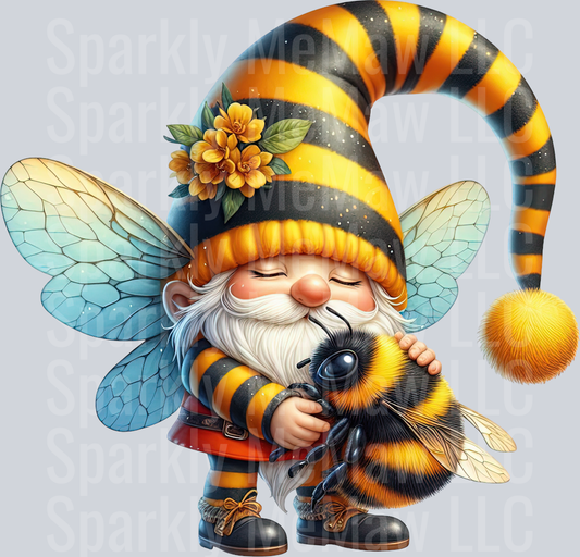 61 Bee Gnome UV DTF Clip Art Decal