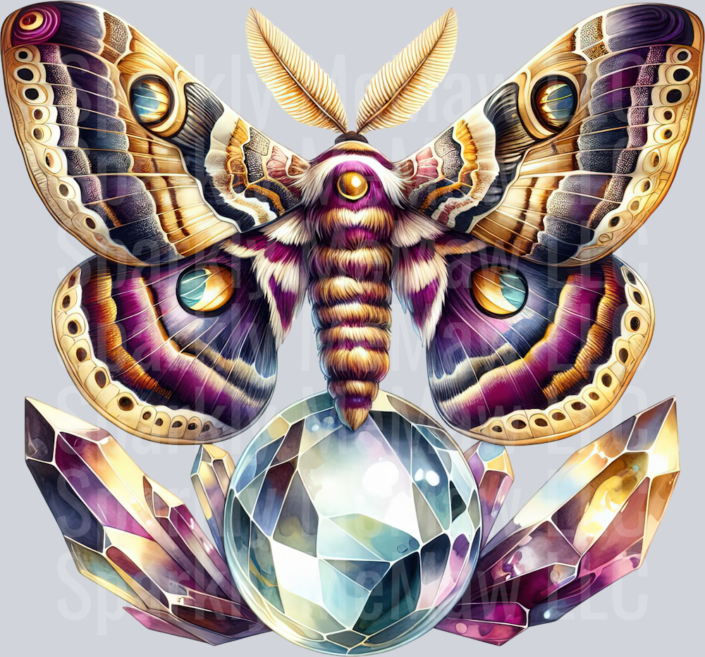 49 Nocturne Moth ClipArt Decal