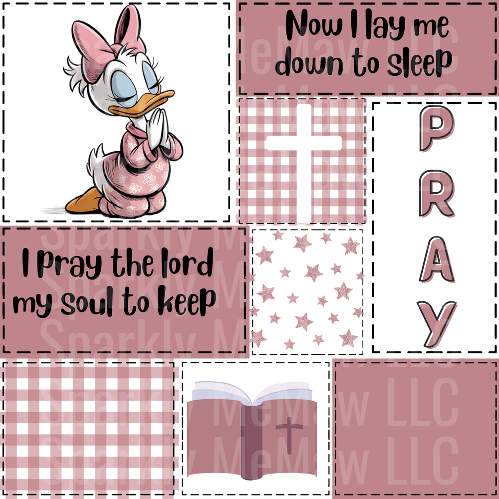 Pray 10x10 Cut and Stick Patchwork UV DTF Set