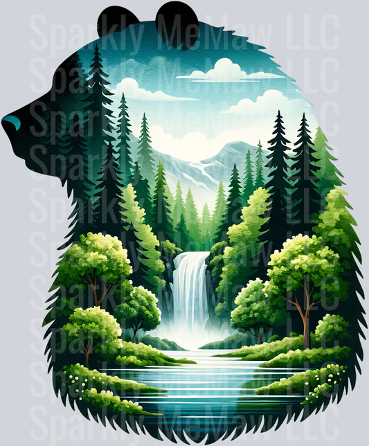 11 Landscape Bears Clip Art Decal