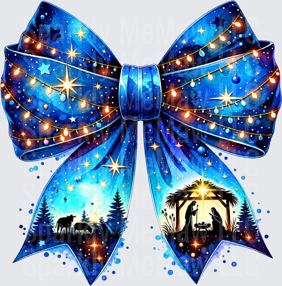 Nativity Bow UV DTF DECAL (HARD SMOOTH SURFACE)