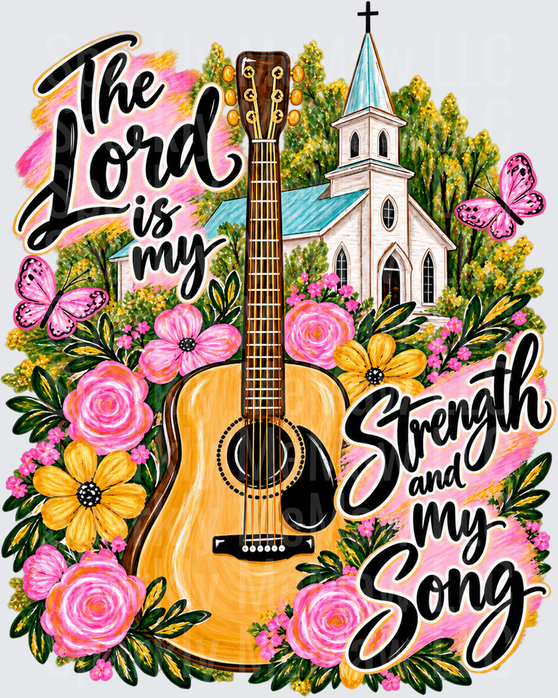 The Lord Is My Strength and My Song UV DTF Decal