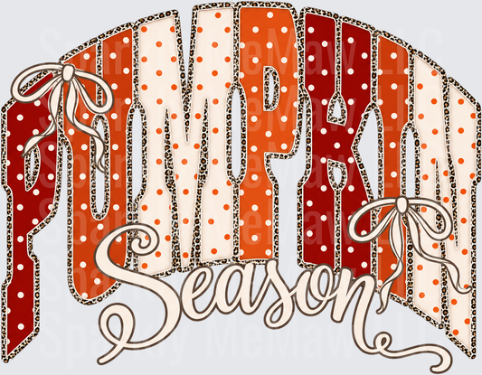 Pumpkin Season Leopard Bow UV DTF Decal