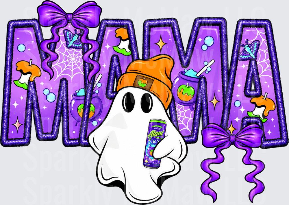 Halloween Mama Ghost Alani Nu UV DTF Decal