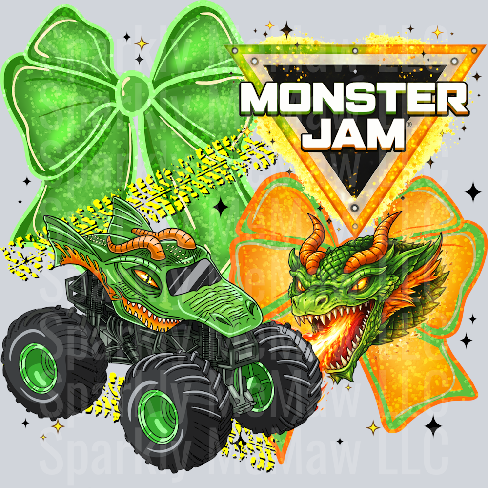 Monster Jam Dragon Bow UV DTF Decal