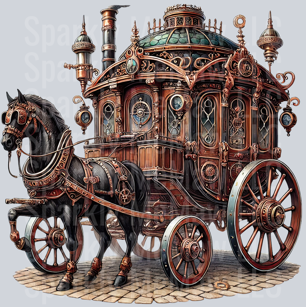 Steampunk Clip Art UV DTF Decal  5