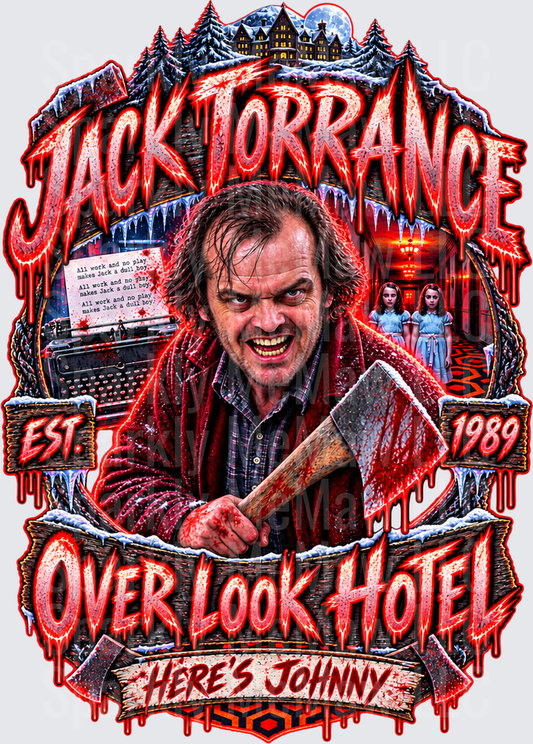Jack Torrance Overlook Hotel Here's Johnny UV DTF Decal