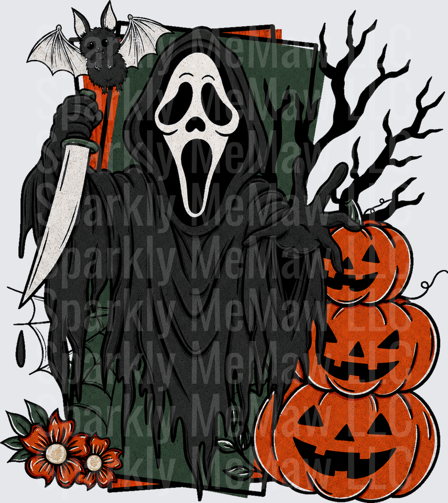 Ghostface Halloween Horror Scene UV Decal Decal
